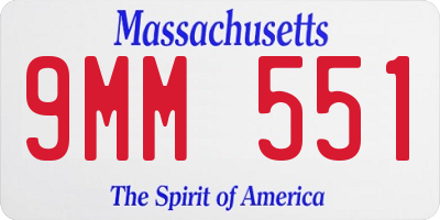 MA license plate 9MM551