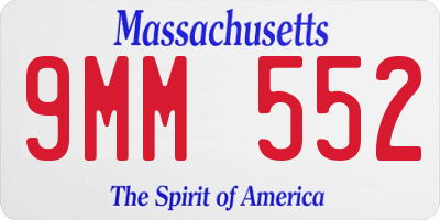 MA license plate 9MM552