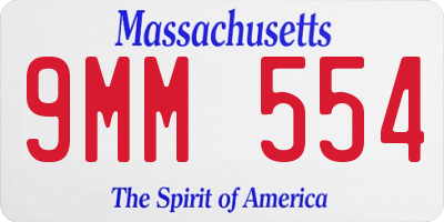 MA license plate 9MM554
