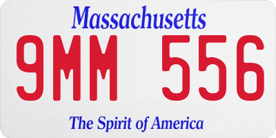 MA license plate 9MM556