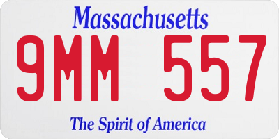 MA license plate 9MM557