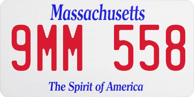 MA license plate 9MM558