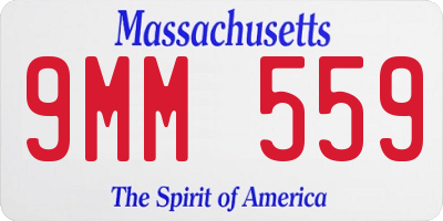 MA license plate 9MM559