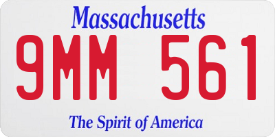 MA license plate 9MM561