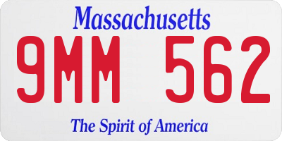 MA license plate 9MM562
