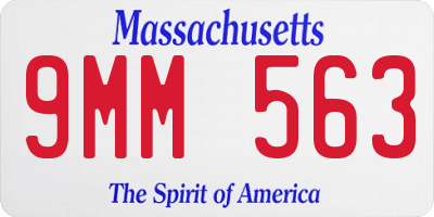 MA license plate 9MM563