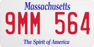 MA license plate 9MM564