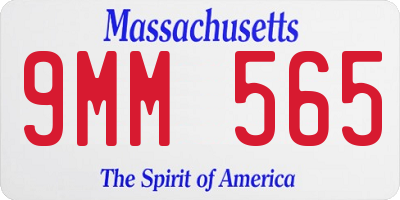 MA license plate 9MM565