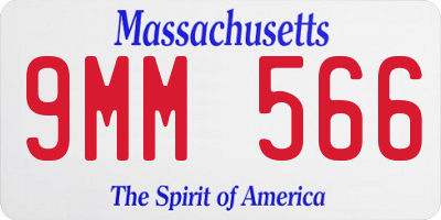 MA license plate 9MM566