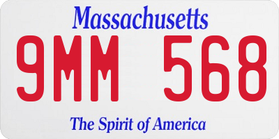 MA license plate 9MM568