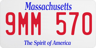 MA license plate 9MM570