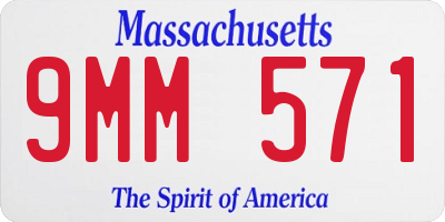 MA license plate 9MM571