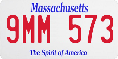 MA license plate 9MM573