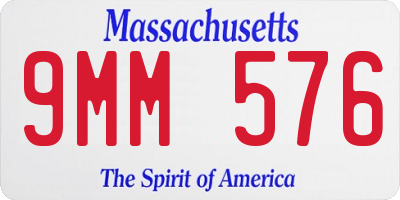 MA license plate 9MM576