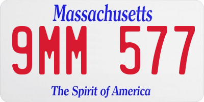 MA license plate 9MM577