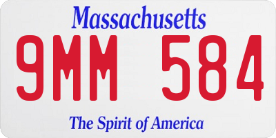 MA license plate 9MM584