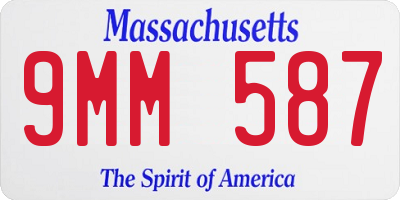 MA license plate 9MM587