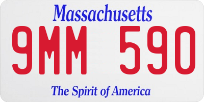 MA license plate 9MM590