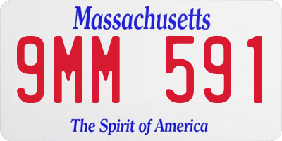 MA license plate 9MM591