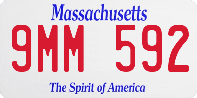 MA license plate 9MM592