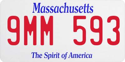 MA license plate 9MM593