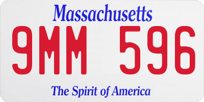 MA license plate 9MM596