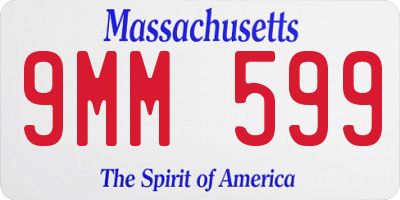 MA license plate 9MM599