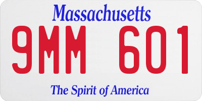 MA license plate 9MM601