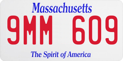 MA license plate 9MM609