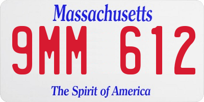 MA license plate 9MM612
