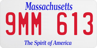 MA license plate 9MM613