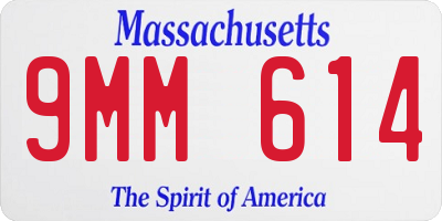 MA license plate 9MM614