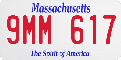 MA license plate 9MM617