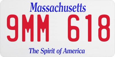 MA license plate 9MM618