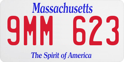 MA license plate 9MM623