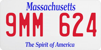 MA license plate 9MM624
