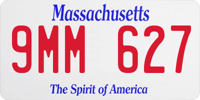 MA license plate 9MM627