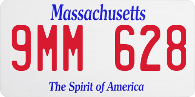 MA license plate 9MM628