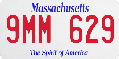 MA license plate 9MM629