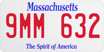 MA license plate 9MM632