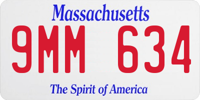 MA license plate 9MM634