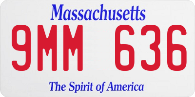 MA license plate 9MM636