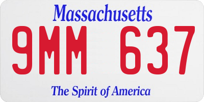 MA license plate 9MM637