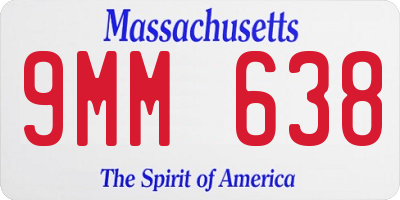 MA license plate 9MM638