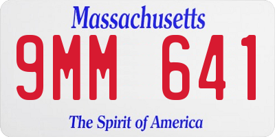 MA license plate 9MM641