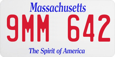 MA license plate 9MM642