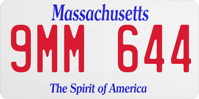 MA license plate 9MM644