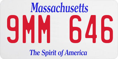MA license plate 9MM646