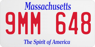 MA license plate 9MM648