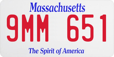 MA license plate 9MM651